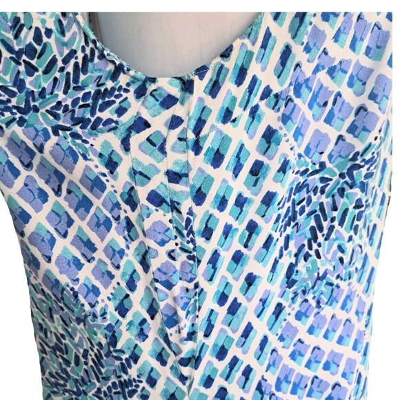LILLY PULITZER Jane Maxi Dress Size 16+ *ALTERED Up & Shortened* Blue Pineapple - Picture 14 of 15
